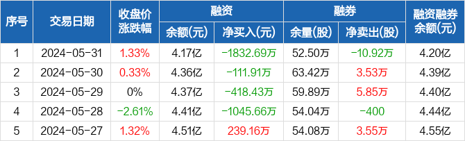 智度股份:连续4日融资净偿还累计3408.69万元(05-31)