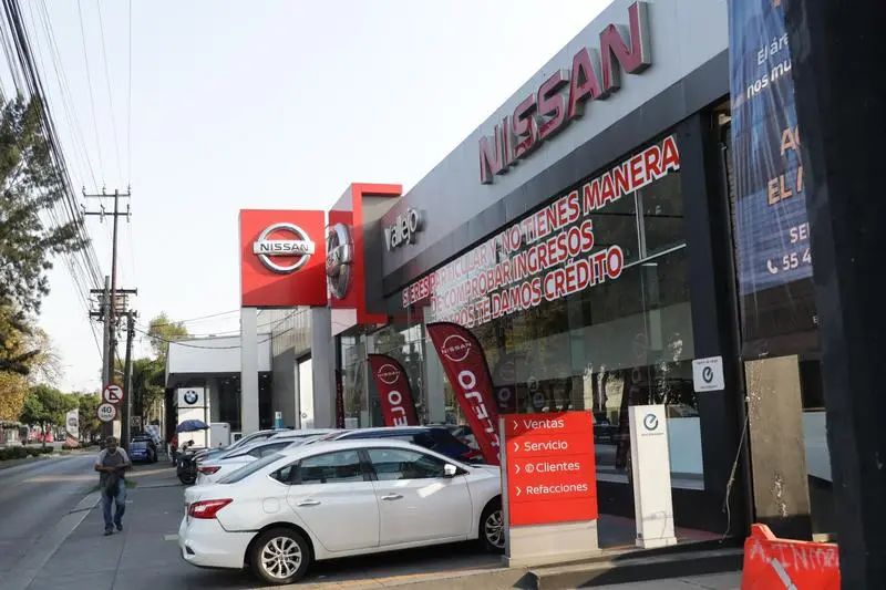 这是4月2日在墨西哥首都墨西哥城拍摄的一家日产汽车经销商门店。新华社