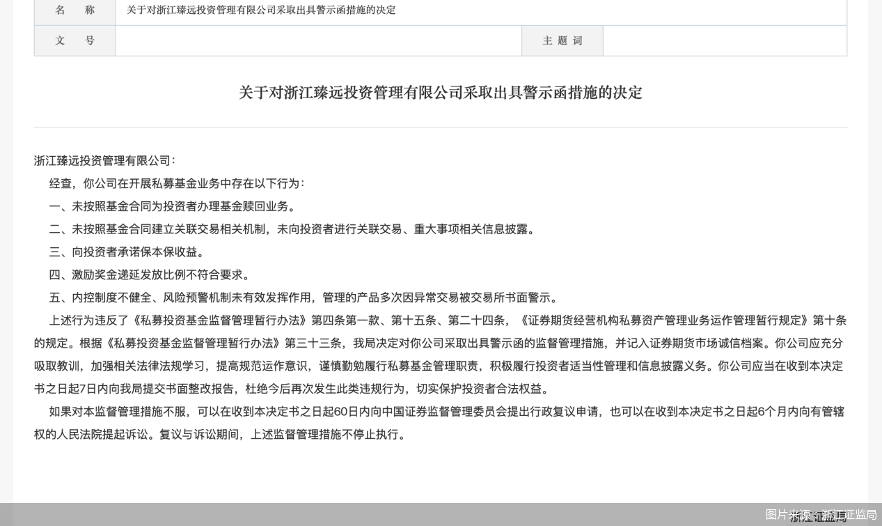 图片来源：浙江证监局