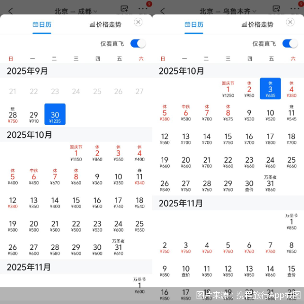 图片来源：携程旅行App截图