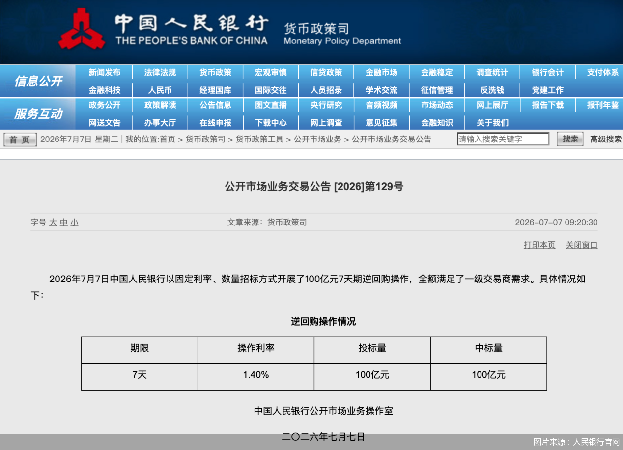 图片来源：人民银行官网