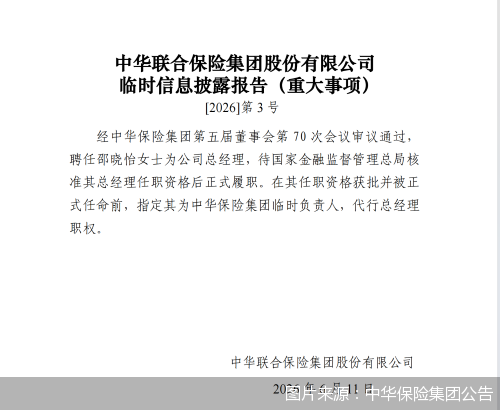 图片来源：中华保险集团公告