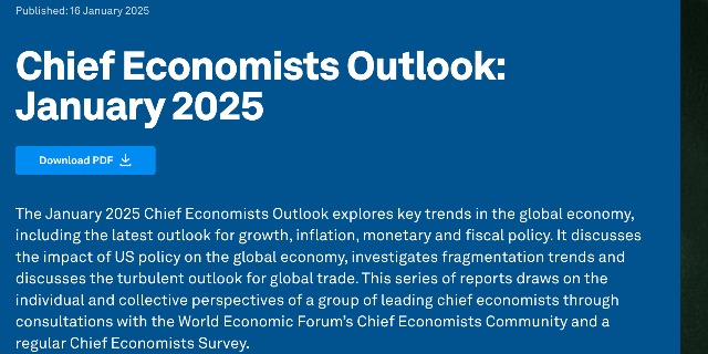 《首席经济学家展望》封面（来源：WEF官网）
