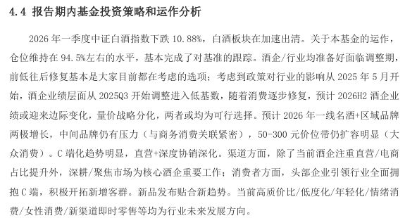 白酒基金最新持仓曝光！全面加仓头部白酒股