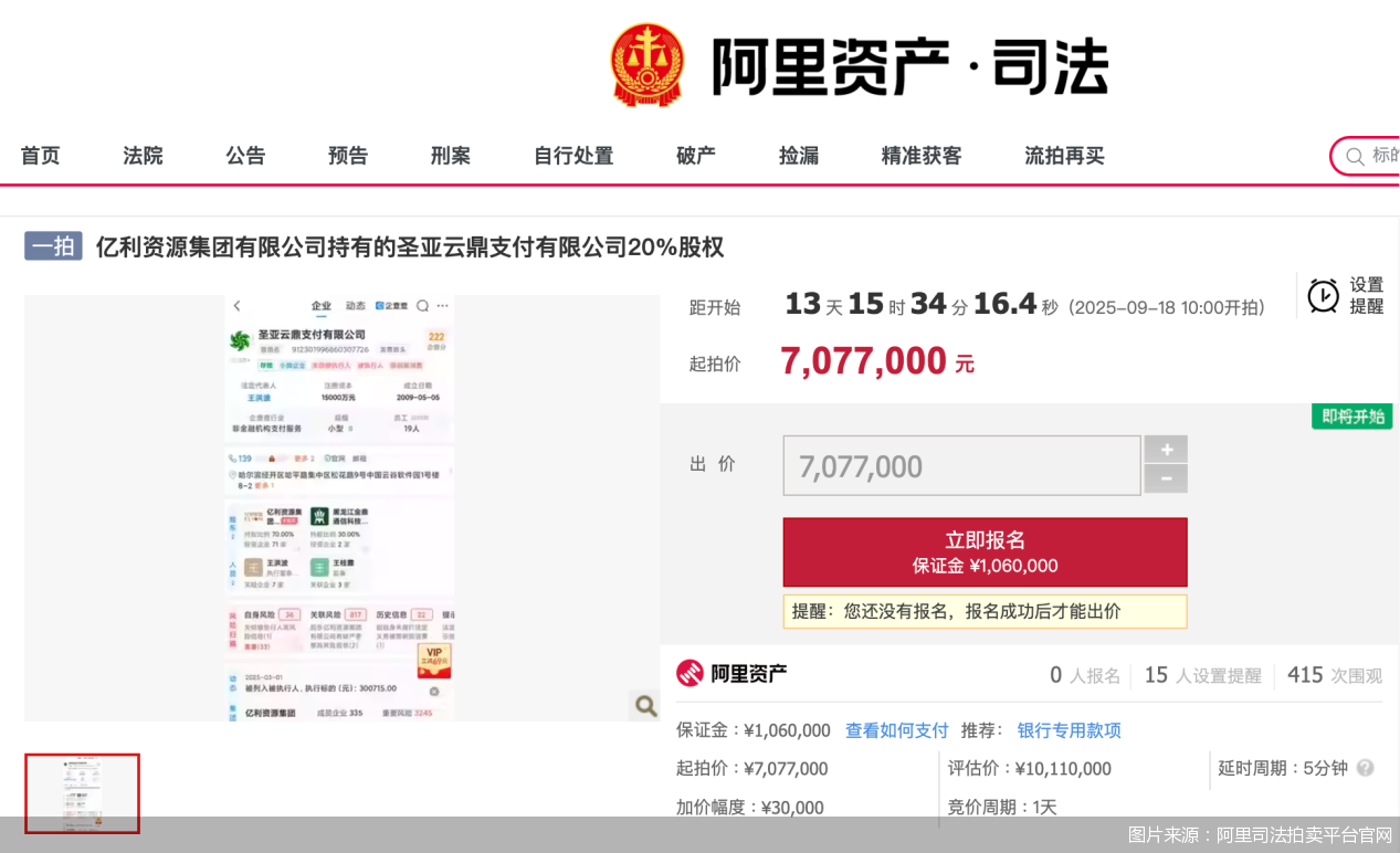 图片来源:阿里司法拍卖平台官网