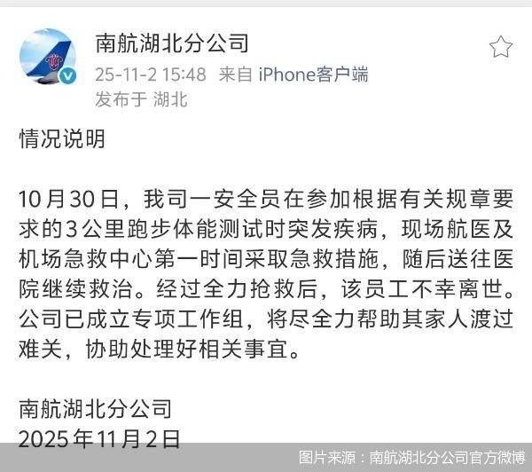 图片来源：南航湖北分公司官方微博