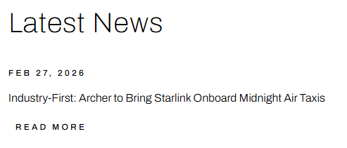星链首闯空中交通 将为飞行出租车接上低轨高速互联网