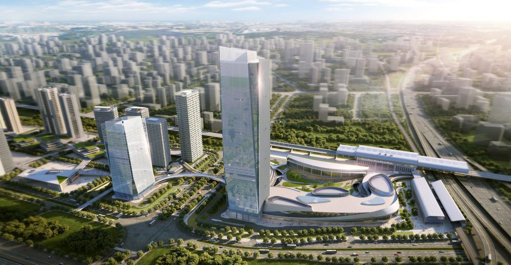 新鸿基庆盛枢纽站场综合体项目效果图