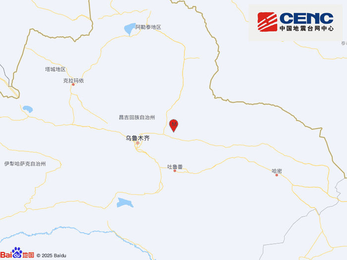 新疆昌吉州吉木薩爾縣發生3.3級地震，震源深度11千米