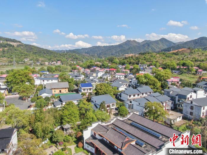 走进江西芦溪县东阳古村青山脚下古樟成群春色正美