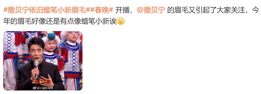 春晚热搜霸屏！王菲的耳环、撒贝宁的眉毛、沈腾说错词、机器人“扎堆”