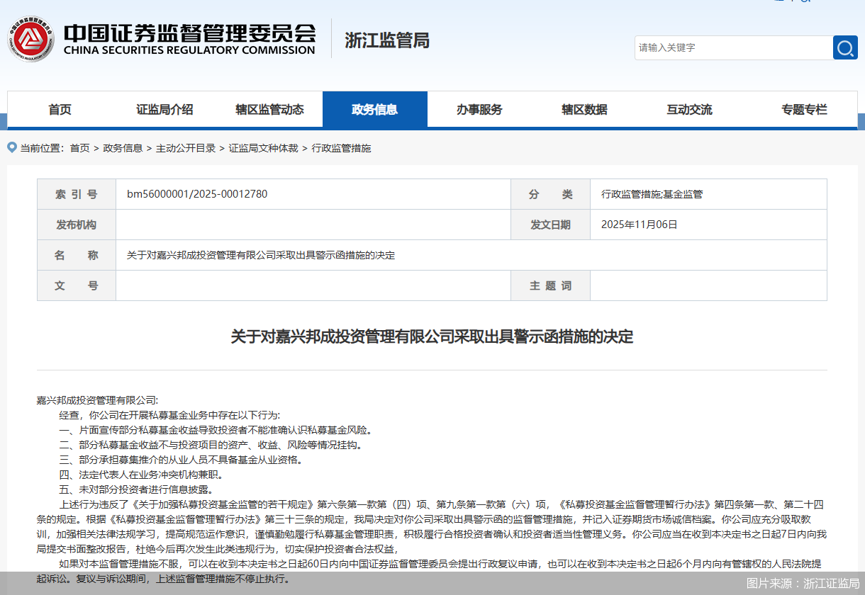 图片来源:浙江证监局