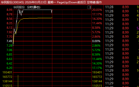 华民股份直线20%涨停！新能源板块超50亿主力资金净流入！