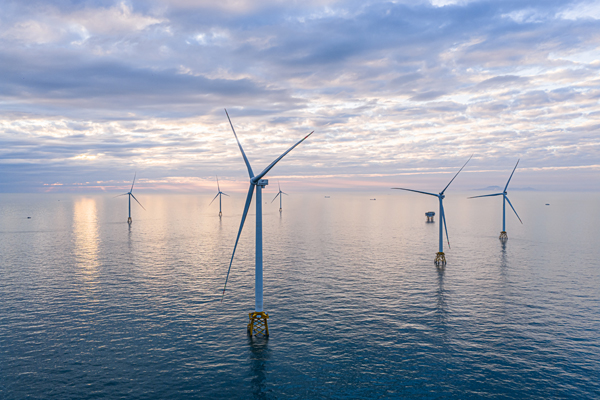 全球首台20兆瓦海上风电机组并网发电。受访者供图