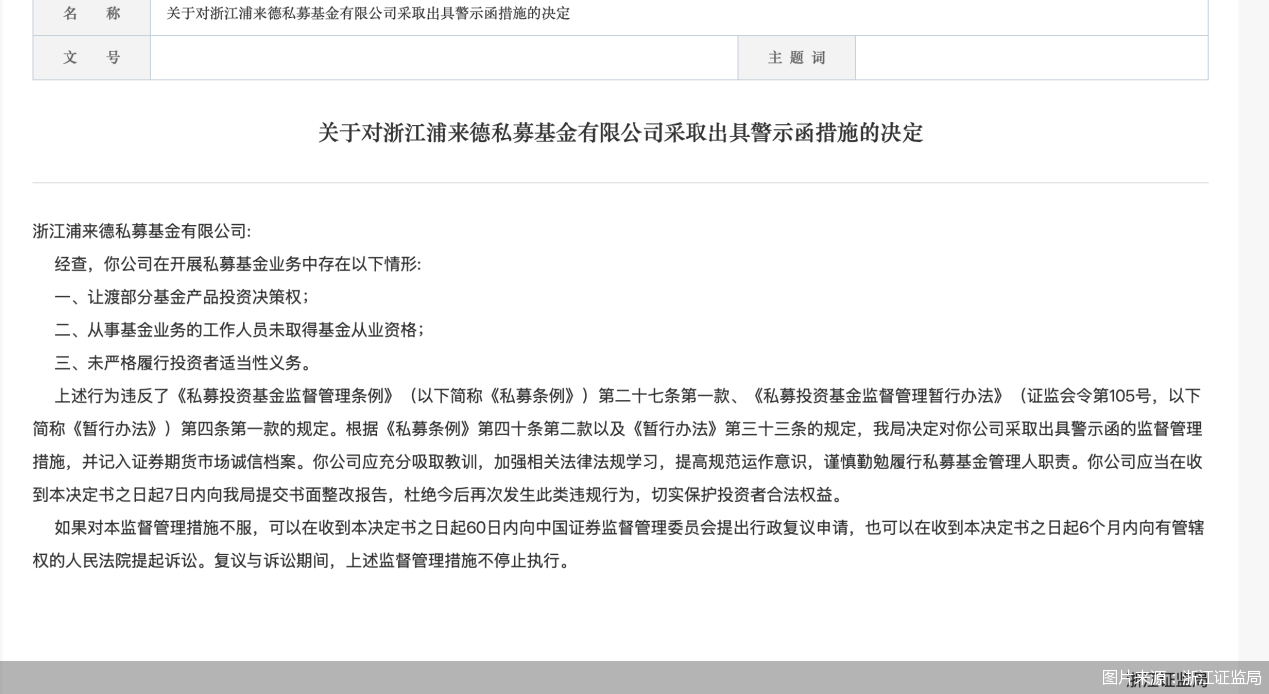 图片来源：浙江证监局