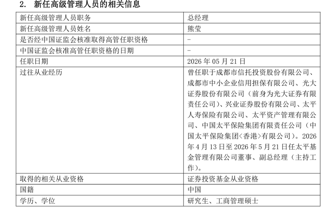 知名基金公司,官宣新任总经理!