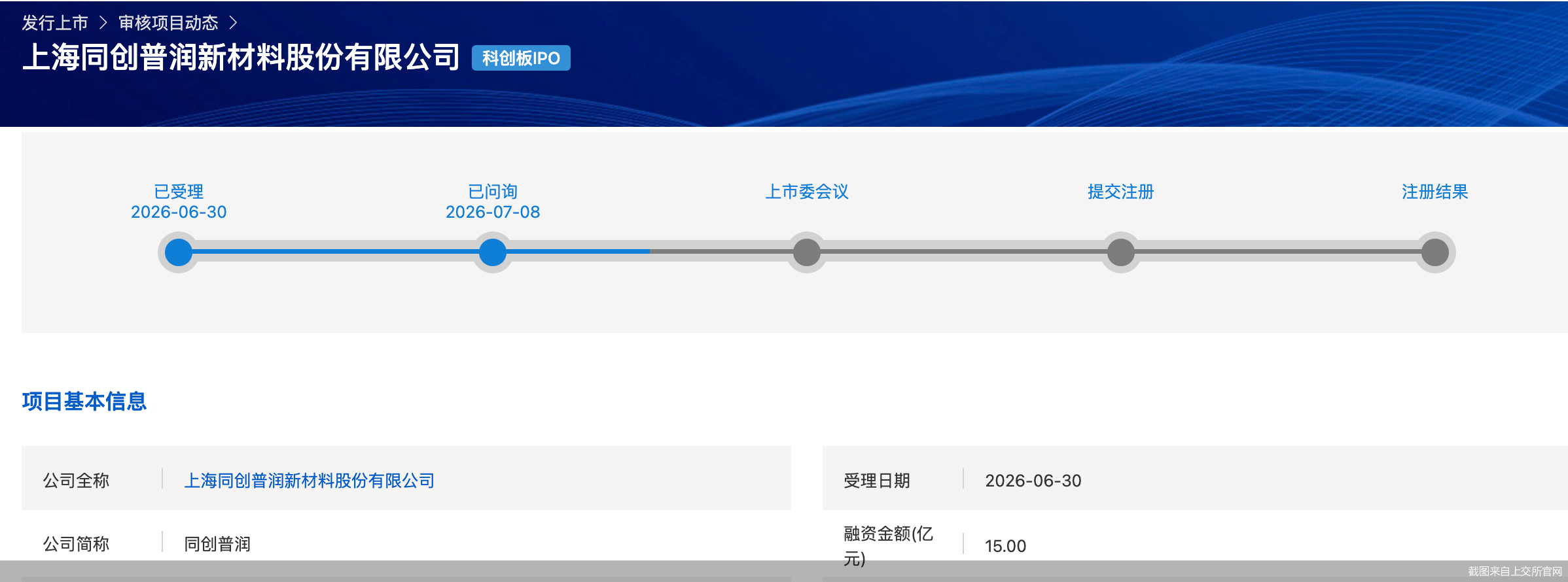 截图来自上交所官网