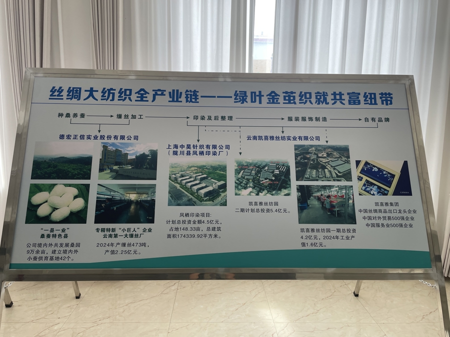 陇川县丝绸大纺织全产业链版图