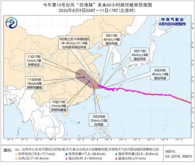 红色预警发布！中央气象台：强台风白海豚登陆地点明确，具备三大显著特征｜快讯