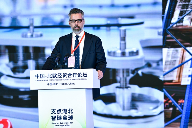宜家中国总裁兼首席可持续发展官庞安泽在论坛上发言。人民网记者 