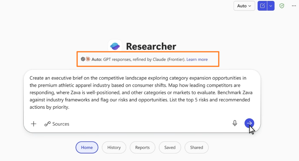 微软推出“多模协作”深度研究智能体 GPT与Claude并肩干活